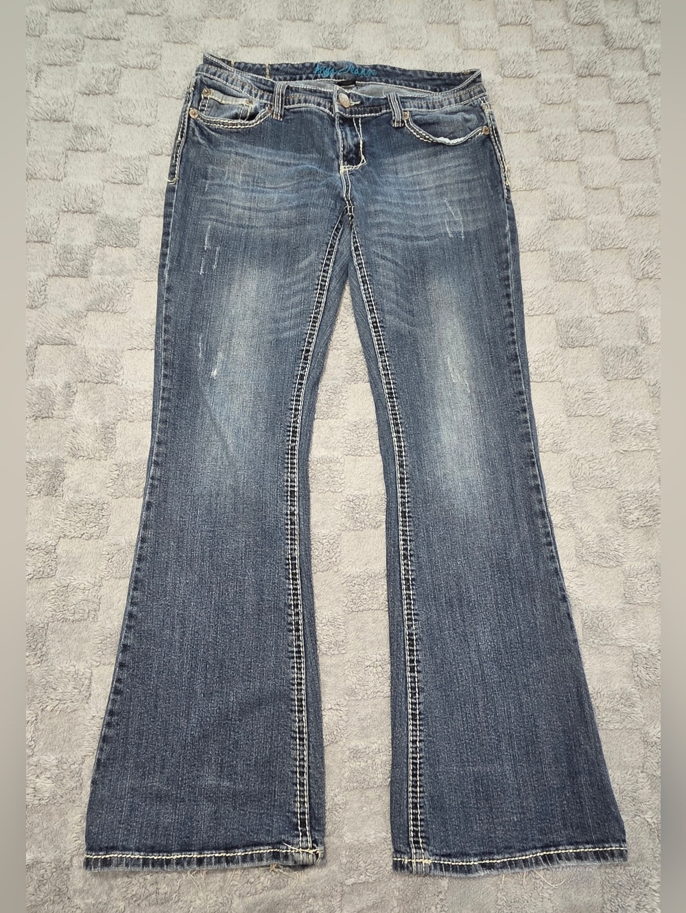 Ariya Jeans Women's Size 11/12 Blue Mid Rise Bootcut Stretch Denim Western Y2K